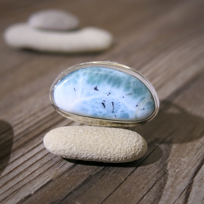 Stříbrný prsten ~ larimar Stříbrný prsten ~ larimar
