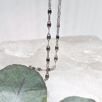 Stříbrný řetízek ~ Kávové zrno Stříbrný řetízek ~ Kávové zrno