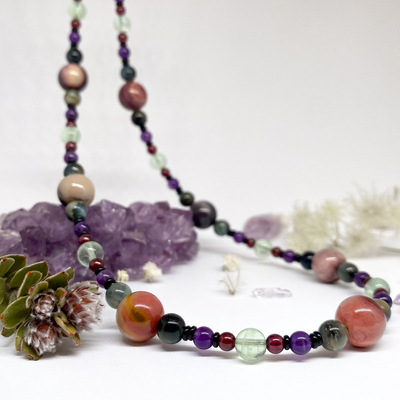 Náhrdelník ~ jaspis mokait Náhrdelník ~ jaspis mokait