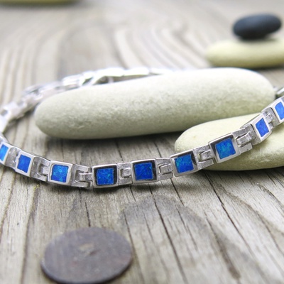 Opál ~ náramek stříbro Opál ~ náramek stříbro