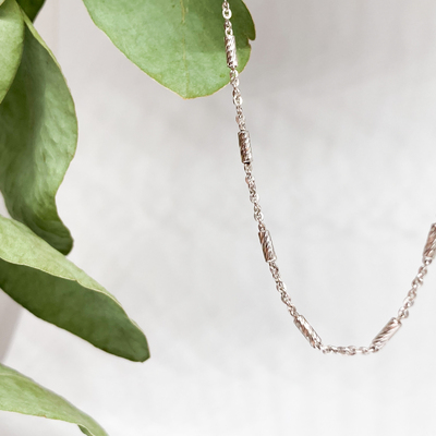 Stříbrný řetízek - články broušené Stříbrný řetízek - články broušené