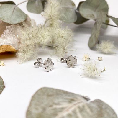 Stříbrné náušnice - čtyřlístky Stříbrné náušnice - čtyřlístky