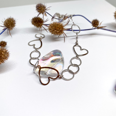 Stříbrný náramek se srdíčky Stříbrný náramek se srdíčky