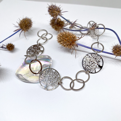 Stříbrný náramek se stromy života Stříbrný náramek se stromy života