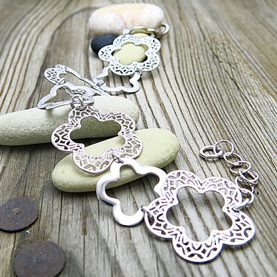 Elegantní, výrazný náramek ~ stříbrný filigrán Elegantní, výrazný náramek ~ stříbrný filigrán