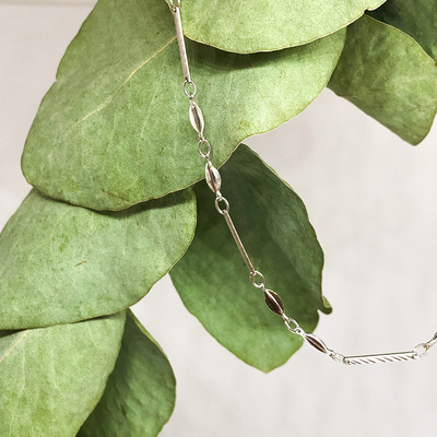 Stříbrný řetízek - články a zrna Stříbrný řetízek - články a zrna