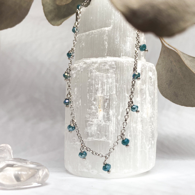 Řetízek na kotník s přívěsky ~ stříbro  Řetízek na kotník s přívěsky ~ stříbro