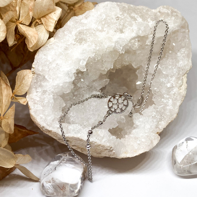 Řetízek na kotník s přívěskem ~ stříbro Řetízek na kotník s přívěskem ~ stříbro