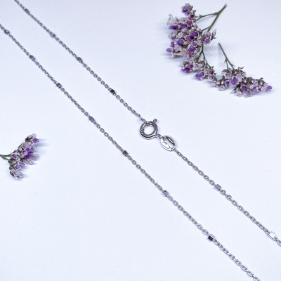 Stříbný řetízek ankr s kostečkami Stříbný řetízek ankr s kostečkami