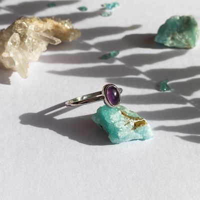 Stříbrný prsten ~ ametyst Stříbrný prsten ~ ametyst