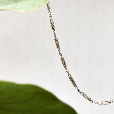 Stříbrný řetízek - články napůl broušené Stříbrný řetízek - články napůl broušené