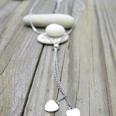 Stříbrný náhrdelník se srdíčky Stříbrný náhrdelník se srdíčky