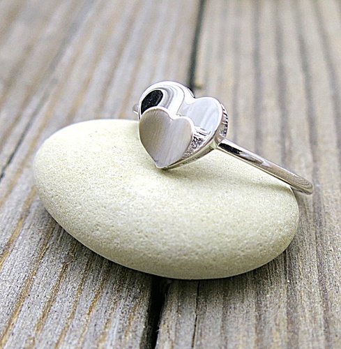 Prsten z bílého zlata – srdce Prsten z bílého zlata – srdce 1