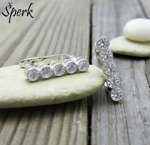 Stříbrné náušnice se zirkony 1