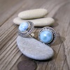 Náušnice ze stříbra s larimarem Náušnice ze stříbra s larimarem 2