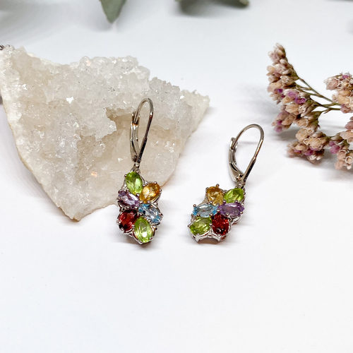 Stříbrné náušnice s turmalíny Stříbrné náušnice s turmalíny 1