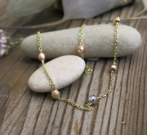 Náramek s kuličkami ~ žluté zlato Náramek s kuličkami ~ žluté zlato 1