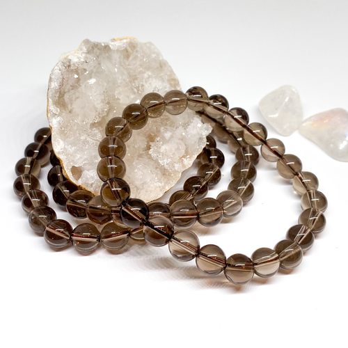 Náramek na gumičce ~ záhněda  1