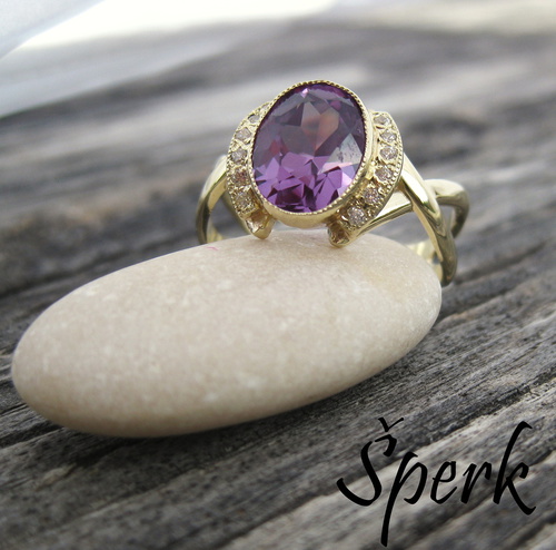 Zlatý prsten ~ alexandrit 1