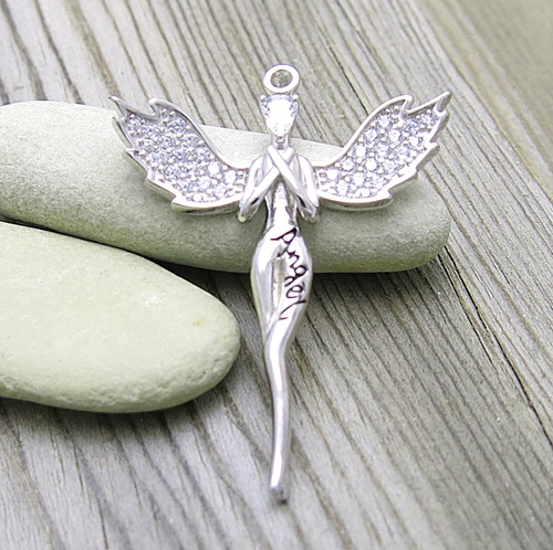 Stříbrný anděl se zirkony Stříbrný anděl se zirkony 1