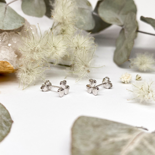 Stříbrné náušnice - trojlístky Stříbrné náušnice - trojlístky 1