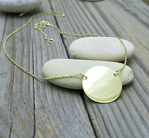 Žluté zlato – náhrdelník s placičkou 1