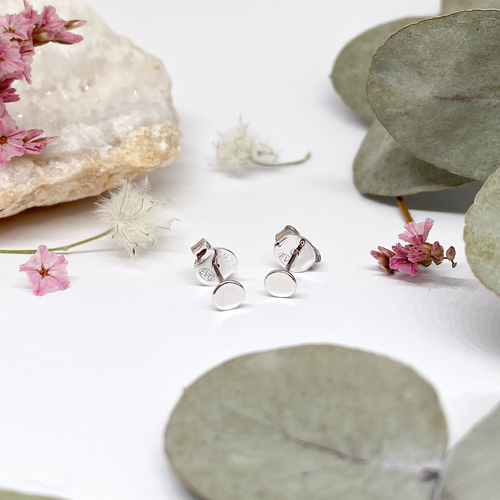 Stříbrné náušnice - plošky lesklé 1