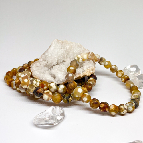 Ohnivý achát - Náramek 1