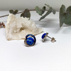 Náušnice s lapisem lazuli a zirkony ~ stříbro  Náušnice s lapisem lazuli a zirkony ~ stříbro  2