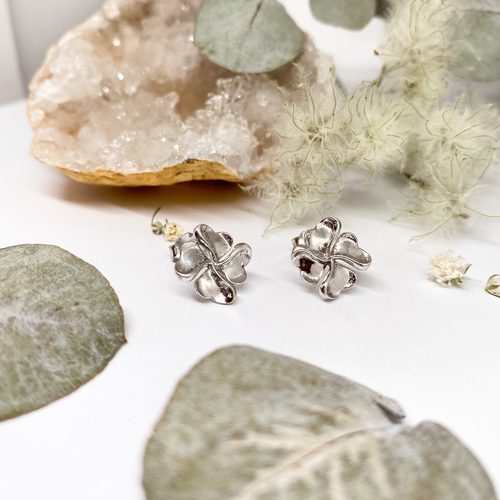 Stříbrné náušnice - čtyřlístky Stříbrné náušnice - čtyřlístky 1