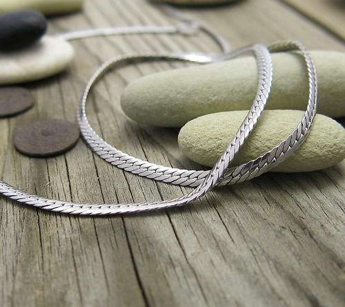 Stříbrný náhrdelník ~ had Stříbrný náhrdelník ~ had 1