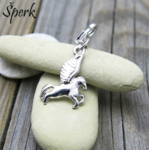 Stříbrný přívěsek okřídleného koně ~ mytologický Pegas 1