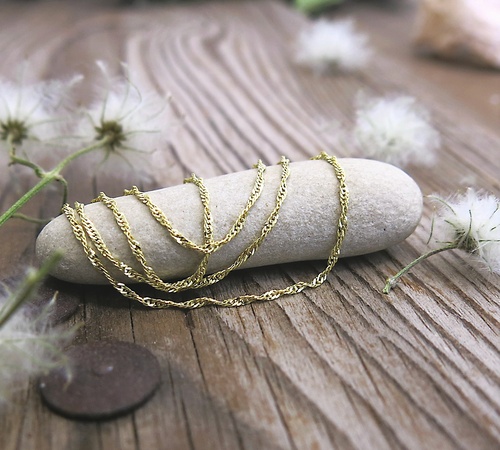 Náhrdelník lambáda ~ žluté zlato  1