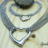Souprava ze stříbra ~ náhrdelník a náramek se srdcem 2
