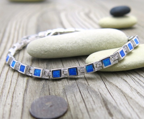 Opál ~ náramek stříbro 1