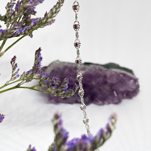 Stříbrný řetízek - oválky broušené Stříbrný řetízek - oválky broušené 1