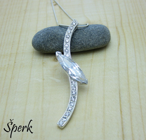 Stříbrný přívěsek ~ elegantní náhrdelník se zirkonem 1