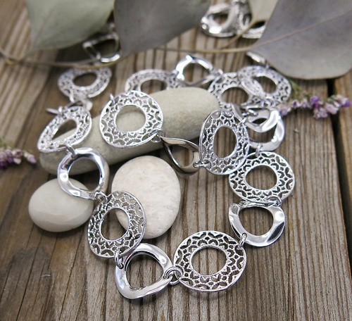 Náhrdelník jemný filigrán ~ stříbro  1