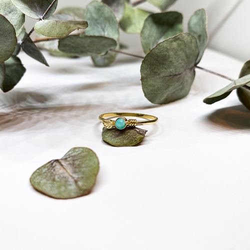 Amazonit, zlatý prsten Amazonit, zlatý prsten 1