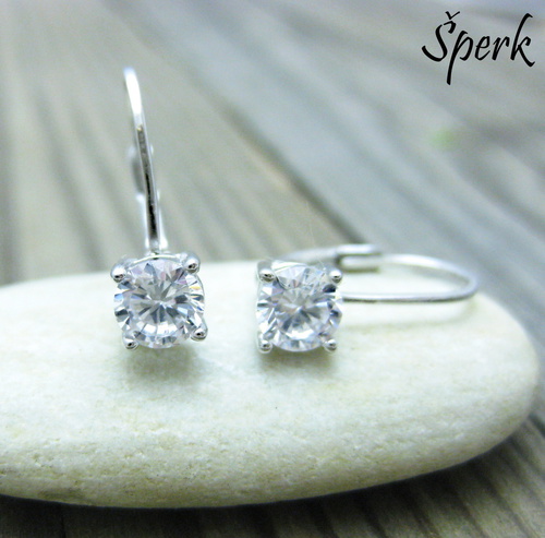 Stříbro ... náušnice ... zirkony ... 1