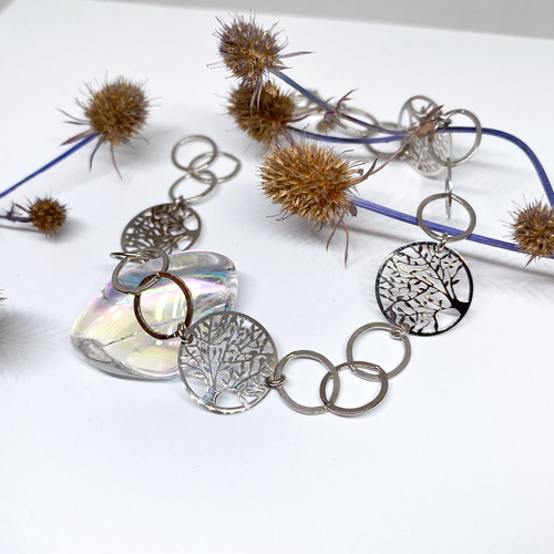 Stříbrný náramek se stromy života Stříbrný náramek se stromy života 1