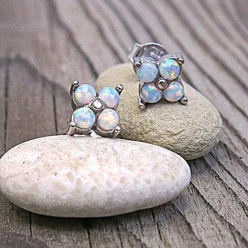 Stříbrné náušnice ~ opál Stříbrné náušnice ~ opál 1