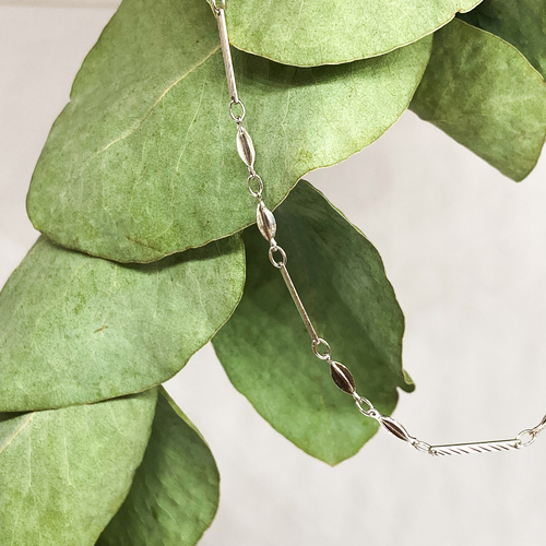 Stříbrný řetízek - články a zrna Stříbrný řetízek - články a zrna 1