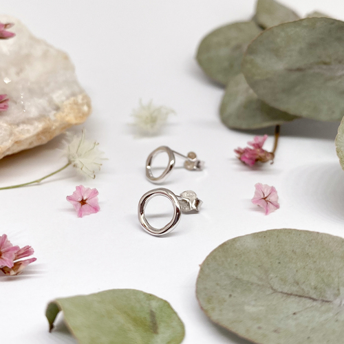 Stříbrné náušnice - kruhy Stříbrné náušnice - kruhy 1