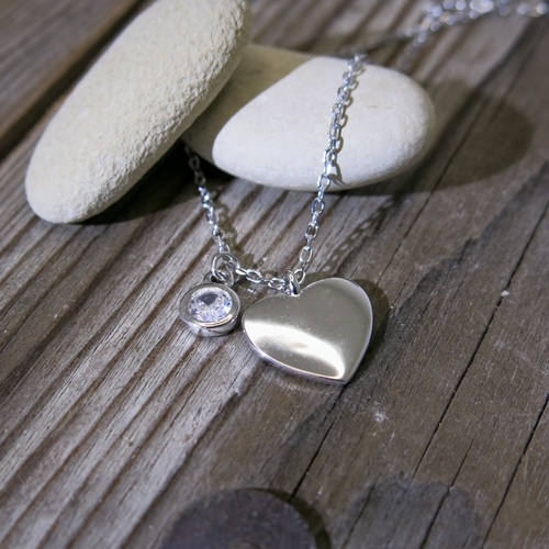 Náhrdelník s přívěsky ~ srdíčko, zirkon Náhrdelník s přívěsky ~ srdíčko, zirkon 1