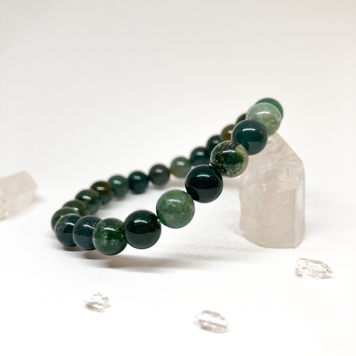 Mechový achát - náramek 1