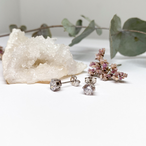 Stříbrné náušnice se zirkony Stříbrné náušnice se zirkony 1