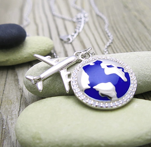 Cestovatelský stříbrný náhrdelník 1