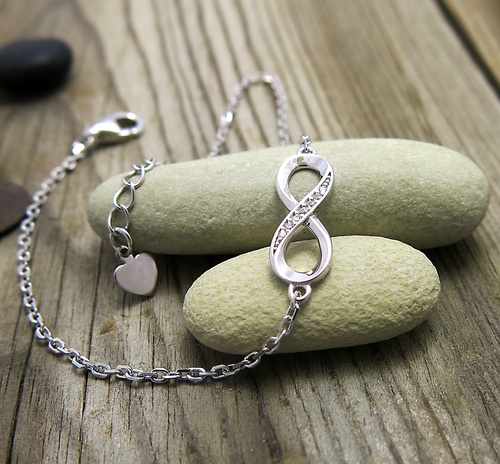 Stříbrný náramek ~ nekonečno 1