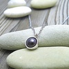 Náhrdelník z bílého zlata – černá perla 2